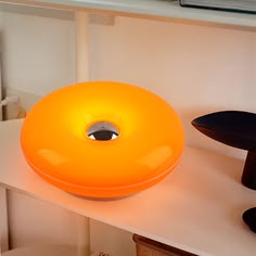 Glass Donut Lamp Orange-2
