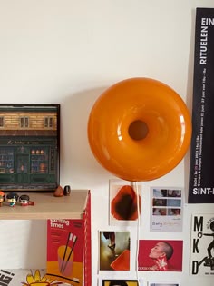 Glass Donut Lamp Orange-4