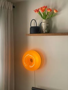 Glass Donut Lamp Orange-6