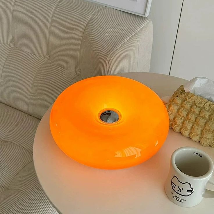 Glass Donut Lamp Orange-9