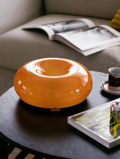 Glass Donut Lamp Orange-7