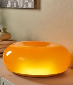 Glass Donut Lamp Orange-8