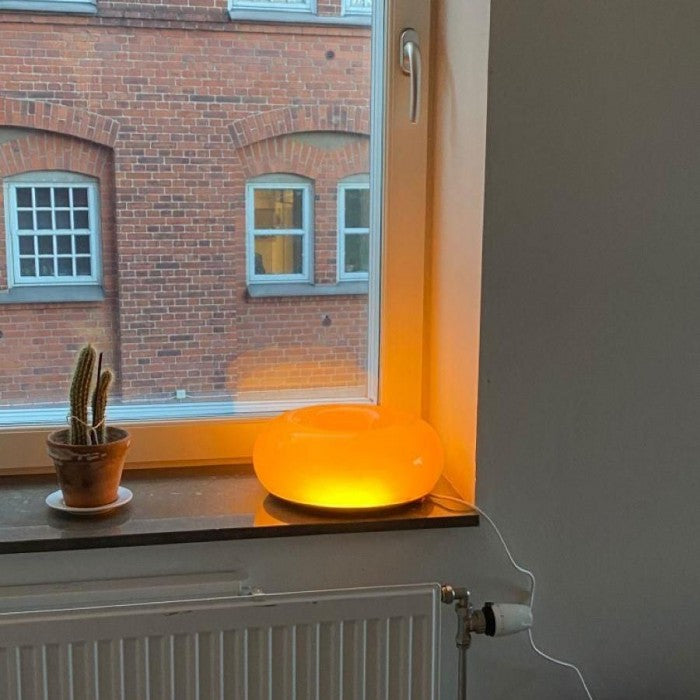 Glass Donut Lamp Orange-4