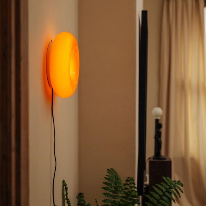Glass Donut Lamp Orange-3